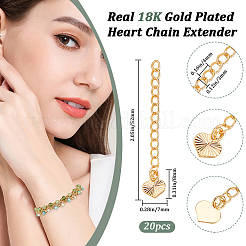 20Pcs Brass Chain Extender&nbsp;KK-BBC0016-37