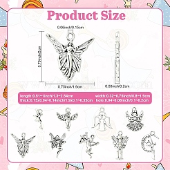 45Pcs 9 Styles Tibetan Style Alloy Pendants&nbsp;FIND-YW0012-17