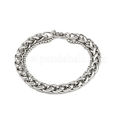 201 Stainless Steel Cuba Style Chian Bracelet for Men&nbsp;BJEW-B138-06P-04