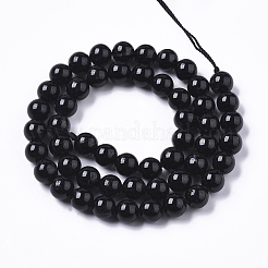 Natural Black Tourmaline Beads Strands&nbsp;G-R465-01