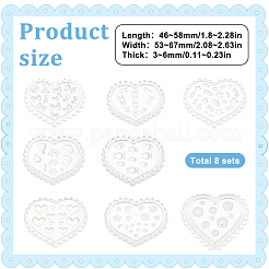 8Pcs 8 Styles Silicone Molds&nbsp;DIY-HY0002-85