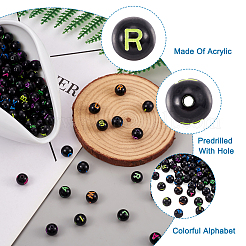 Black Craft Acrylic Beads&nbsp;SACR-TAG0001-02