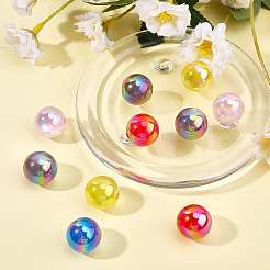 30Pcs UV Plating Opaque Acrylic Beads&nbsp;OACR-PH0004-83