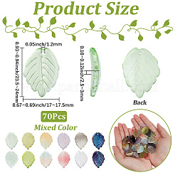 70Pcs Electroplate Transparent Glass Beads&nbsp;EGLA-PA0001-46