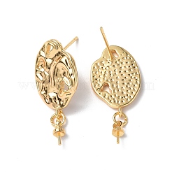 Brass Stud Earring Findings&nbsp;KK-B063-01G