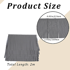 2M Imitation Leather Fringe Trimmings&nbsp;DIY-GF0008-48A