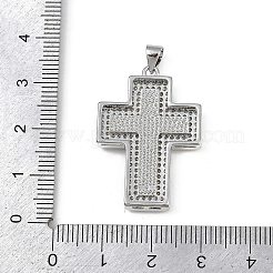 Brass Micro Pave Cubic Zirconia Pendants&nbsp;KK-S528-04GP