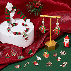 56Pcs 14 Style Christmas Style Alloy Enamel Pendants&nbsp;ENAM-SC0003-73