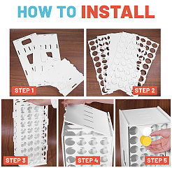 72-Hole PVC Pigment Display Towers&nbsp;ODIS-WH0038-158