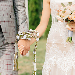 Macrame Polyester Cord Wrist Corsages for Wedding&nbsp;HJEW-OC00333