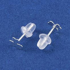 999 Fine Silver Stud Earrings for Women&nbsp;EJEW-S215-30S-08