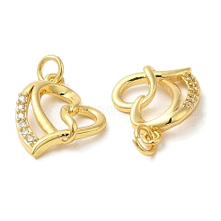 Rack Plating Brass Micro Pave Cubic Zirconia Pendants&nbsp;KK-C030-26G