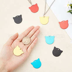 16Pcs 4 Colors Aluminum Blank Pendants&nbsp;ALUM-FH0001-05
