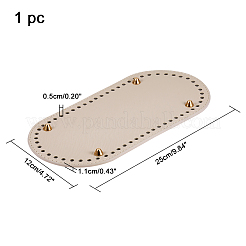 PU Leather Oval Long Bottom for Knitting Bag&nbsp;FIND-WH0032-01C