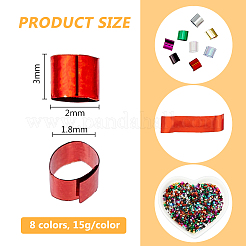 120G 8 Colors Plastic Tube Beads&nbsp;KY-DC0001-35B