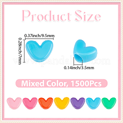 1500Pcs Opaque Polystyrene(PS) Plastic Beads&nbsp;KY-PA0001-08