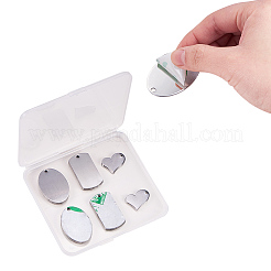 201 Stainless Steel Mirror Polished Finish Stamping Blank Tag Pendants&nbsp;STAS-BC0002-30P
