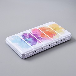 Empty Watercolor Paint Palette Tinplate Box&nbsp;LS-AJEW-WH0248-93
