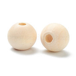 Natural Unfinished Wood Beads&nbsp;WOOD-XCP0001-19E