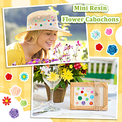 200Pcs Opaque Resin Cabochons&nbsp;RESI-GA0001-24