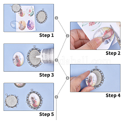 78Pcs DIY 6 Styles Pendants Making Kits&nbsp;DIY-PH0002-30AS