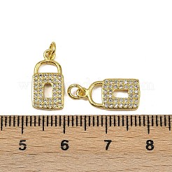 Brass Micro Pave Cubic Zirconia Pendants&nbsp;KK-I358-038G