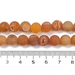 Natural Druzy Agate Beads Strands&nbsp;G-NH0024-A07-8mm