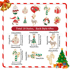 40Pcs 10 Style Alloy Enamel Pendants&nbsp;ENAM-SC0003-68