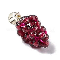 Natural Garnet Cluster Pendants&nbsp;X-G-G928-01LG