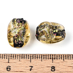 Handmade Foil Lampwork Beads Strands&nbsp;FOIL-T008-07D