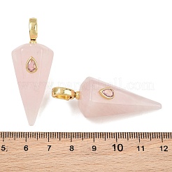 Natural Rose Quartz Pointed Pendants&nbsp;GG-CBA19F2-02G-05