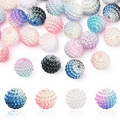 50Pcs 5 Colors Imitation Pearl Acrylic Beads&nbsp;OACR-FS0001-04