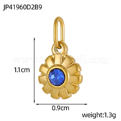 304 Stainless Steel Rhinestone Charms&nbsp;STAS-OY003-87G
