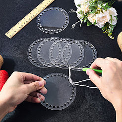 6Pcs Flat Round Acrylic Sheet&nbsp;MACR-CP0001-01B