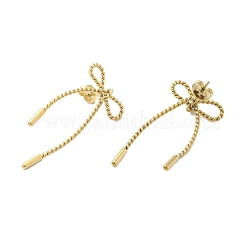 304 Stainless Steel Bowknot Stud Earrings for Women&nbsp;EJEW-U020-08G