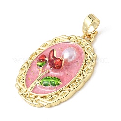 Brass Enamel Pendants&nbsp;KK-D358-01E-G