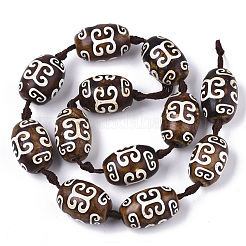 Tibetan Style dZi Beads Strands&nbsp;TDZI-R001-03E