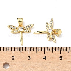 Brass Micro Pave Cubic Zirconia Pendants&nbsp;KK-Q068-55G