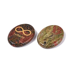 Natural Unakite Pendants&nbsp;G-N365-01D