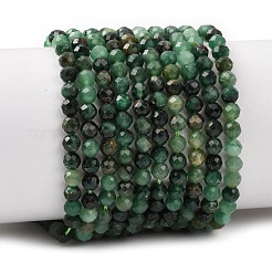 Natural Fuchsite Beads Strands&nbsp;G-B190-B02-4mm