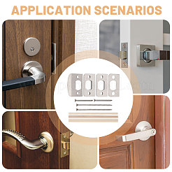 201 Stainless Steel & Wood & Iron Door Strike Plate with Shim&nbsp;FIND-CA0011-35P