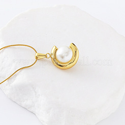 3Pcs European Stainless Steel & Shell Pearl Round Pendant Necklaces for Women&nbsp;LA6182