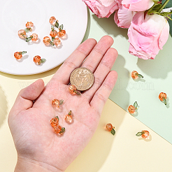 20Pcs Transparent Glass Charms&nbsp;PALLOY-YW00094