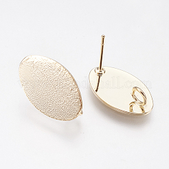 Long-Lasting Plated Brass Stud Earring Findings&nbsp;X-KK-K227-062G-NF