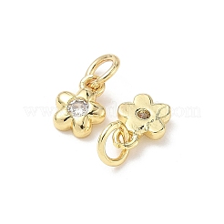 Brass Micro Pave Cubic Zirconia Charms&nbsp;KK-C104-20G