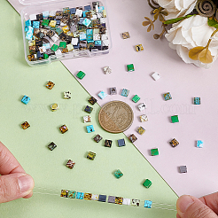 160Pcs 16 Styles 2-Hole Glass Seed Beads&nbsp;SEED-PH0002-70