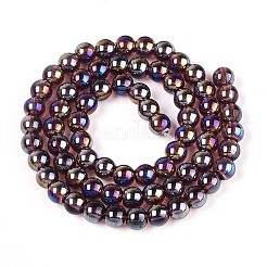 Electroplate Transparent Glass Beads Strands&nbsp;GLAA-T032-T6mm-AB19