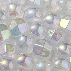 UV Plating Luminous Transparent Acrylic Beads&nbsp;OACR-P010-01A