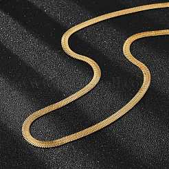PVD Vacuum Plating 304 Stainless Steel Snake Chains Necklaces&nbsp;NJEW-O058-29G
