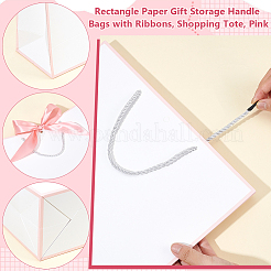 24Pcs Rectangle Paper Gift Storage Handle Bags with Ribbons&nbsp;ABAG-WA0001-23